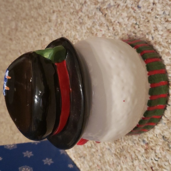 Snowman ceramic goody jar - Picture 5 of 7
